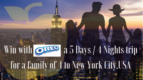 Win of one of 3 family trips to New York City,the birth place of Oreo valued at R200 000.